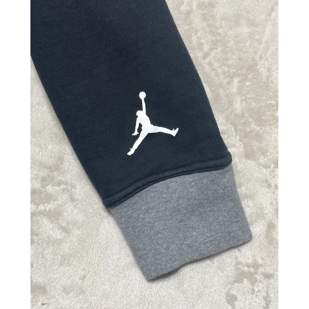 Nike Jordan Hoodie Mens Size XL Black Spell Out Graphic Pullover Sweatshirt